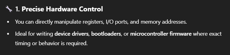 Pricise Hardware Control
